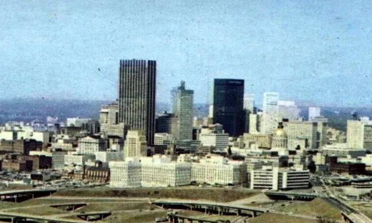 Atlanta skyline in the 1970's