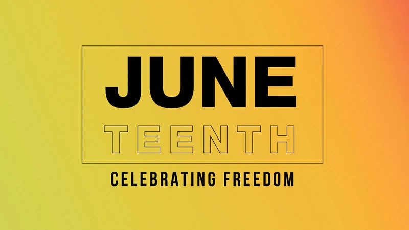 juneteenth graphic celebrating freedom