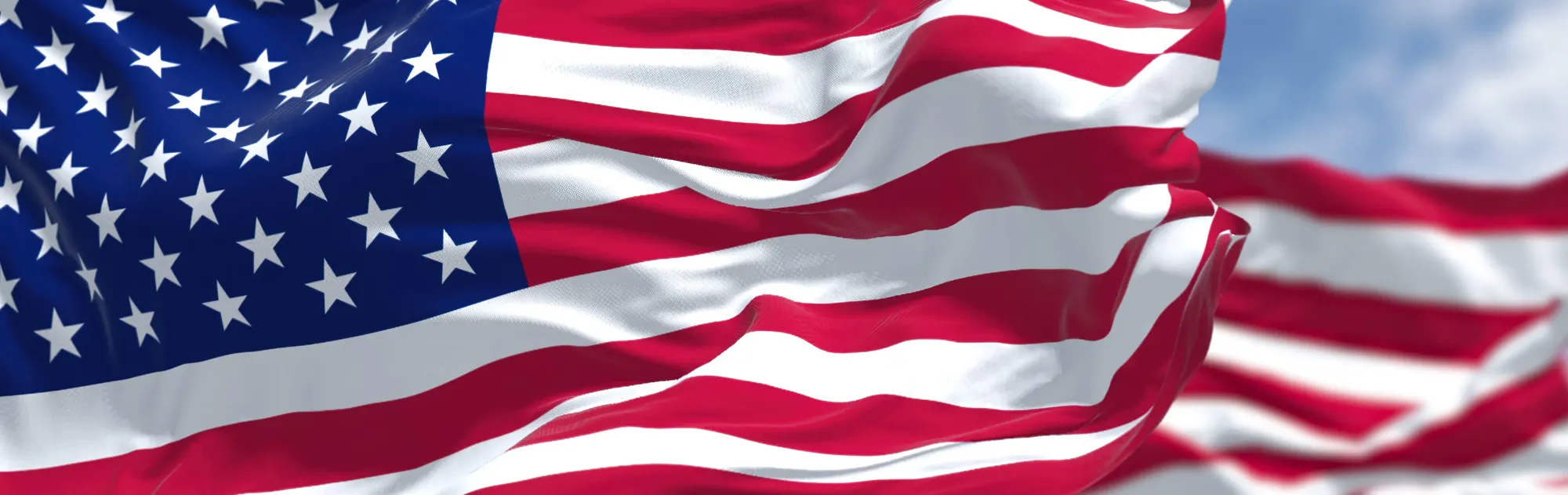 American Flag in wind