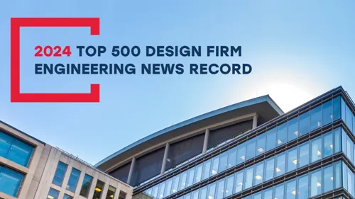 building with 2024 top 500 design firm on engineering news record on top