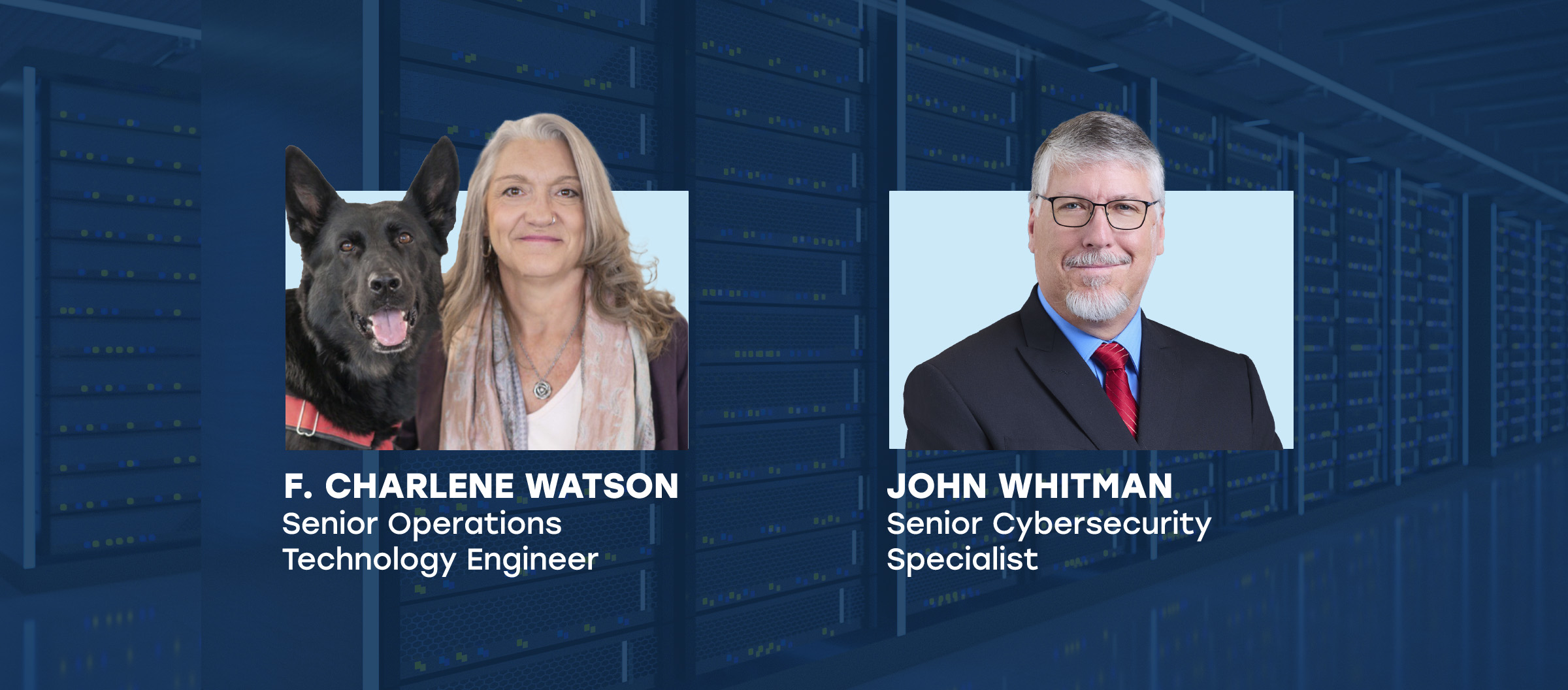 Pond Cybersecurity New Hires F Charlene Watson and John Whitman Headshots