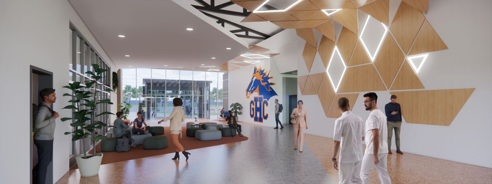 Rendering of renovations to Georgia Highlands College Lakeview Nursing and Dental Hygiene Building