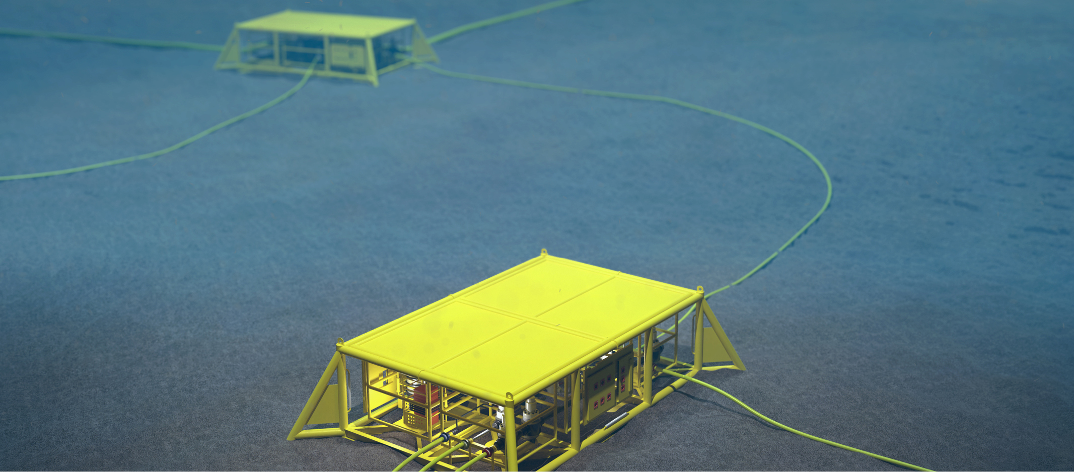 render of a subsea production system