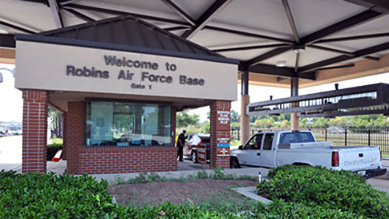 Exterior of Robins Air Force Base.